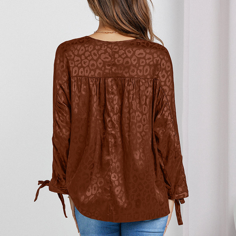 Fashion Casual Crew Neck Print Shirt