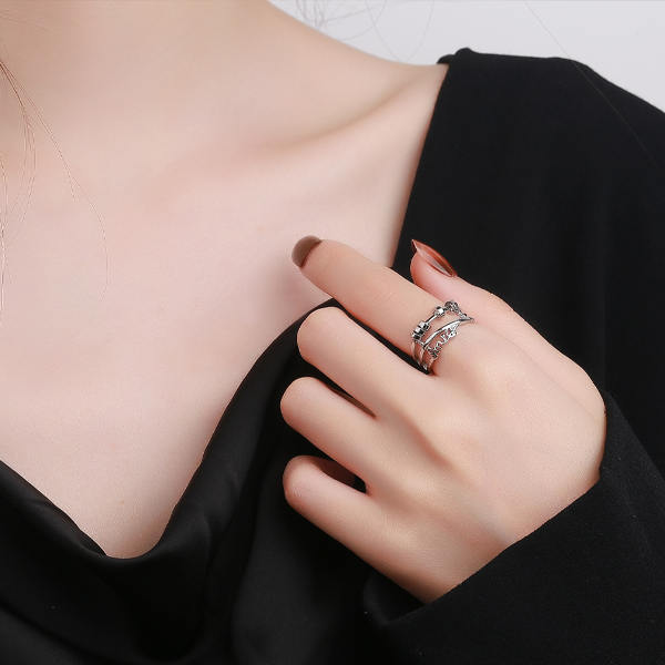 Light Luxury Transfer Beads Ring