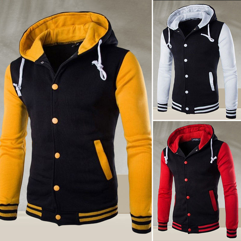 Men's Hooded Baseball Jacket