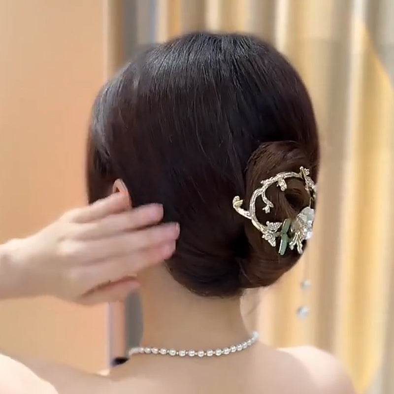 Floral Fringed Butterfly Hairpin