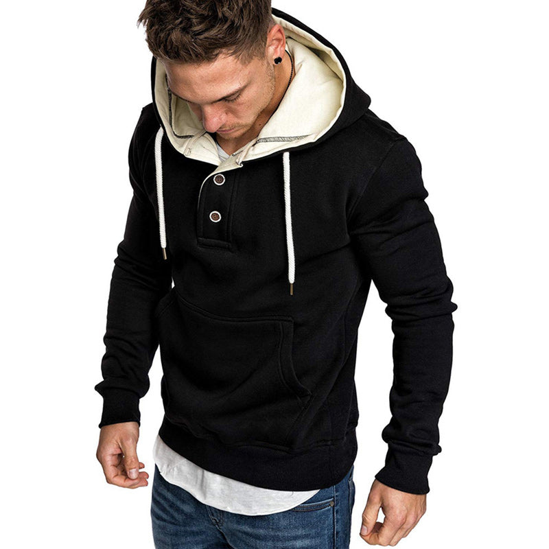 Hooded Button Sweater