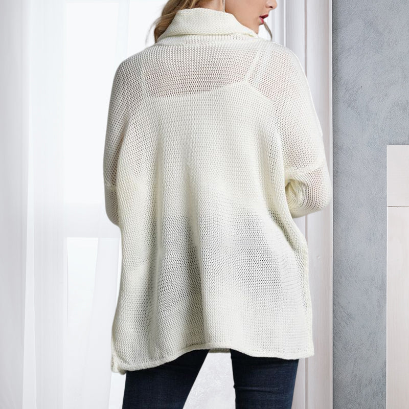 Turtleneck Long Solid Sweater