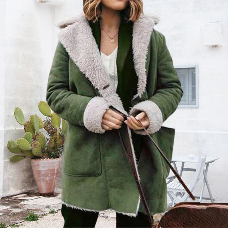 Lapel Thick Plush Jacket