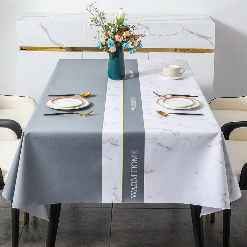 Marble Tablecloth Waterproof and Oil-proof