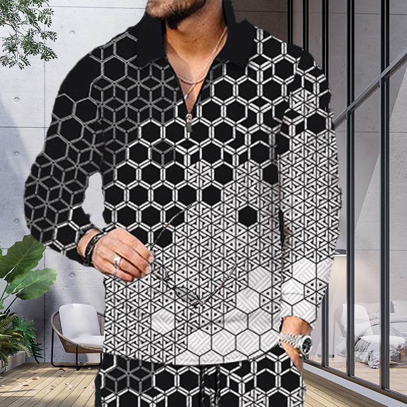 Printed Men's Long Sleeve Shirt