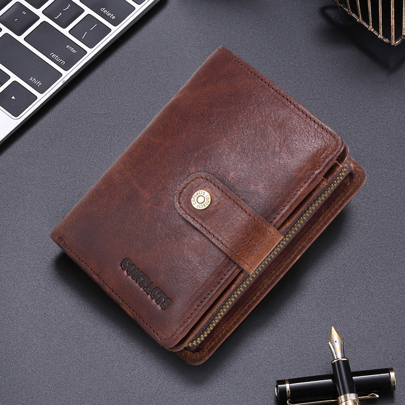 Genuine Leather Passport Holder Cover Wallet with Multi Card Slots