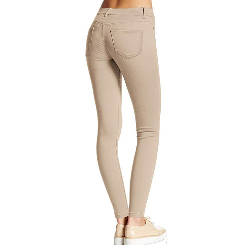 Autumn and winter women's skinny denim trousers