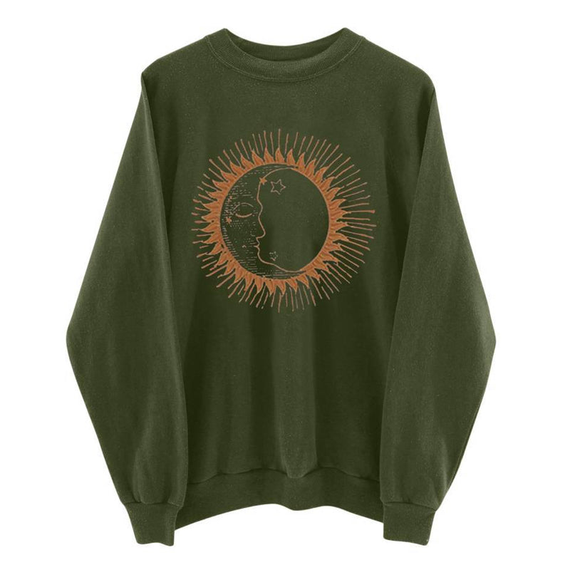 Round Neck Pullover Sweatshirt