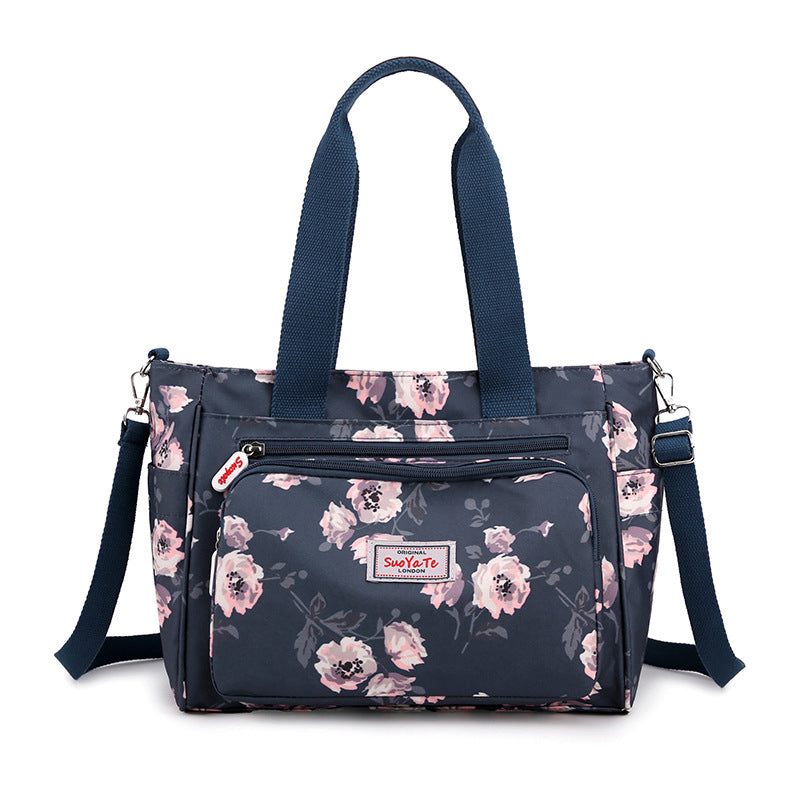Large Capacity Floral Pattern Canvas Bag