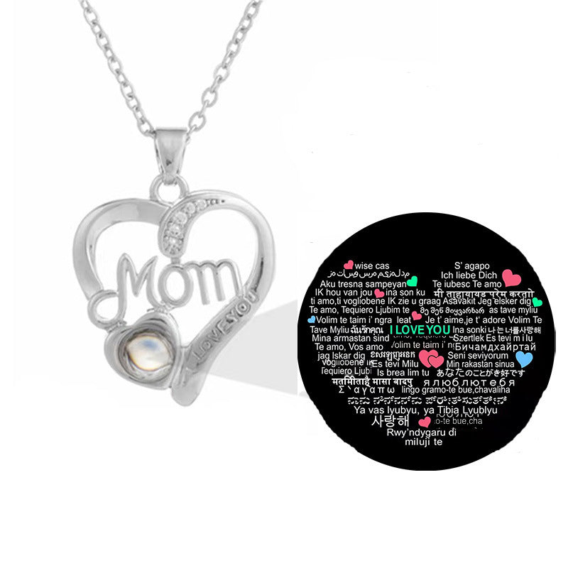 Mother's Day Gift Personalized Photo Projection Necklace