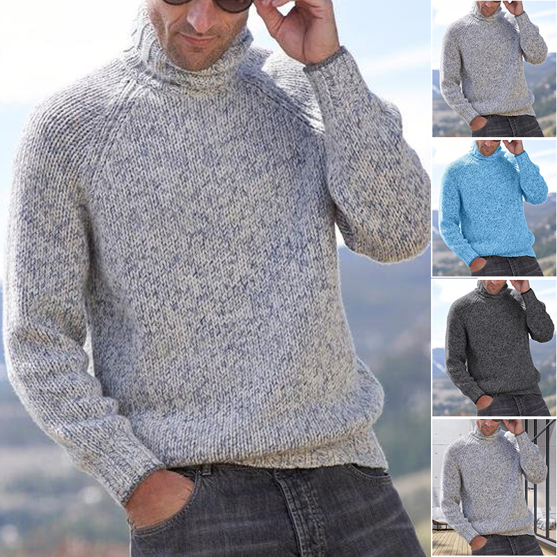 Melange Cashmere Turtleneck Sweater