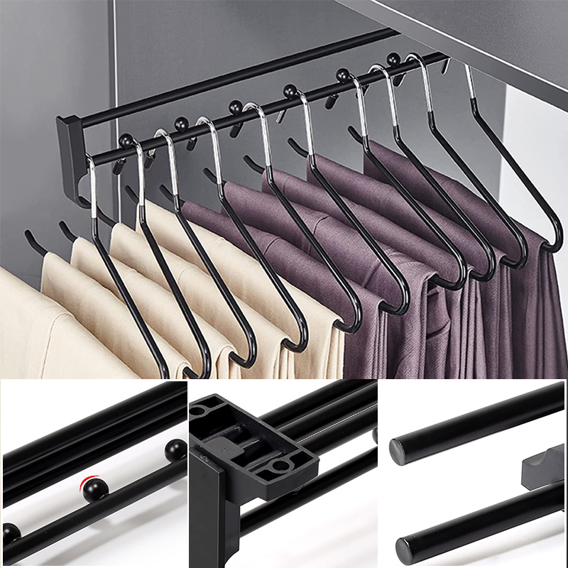 Wardrobe Top Mounted Telescopic Clothes Hanger