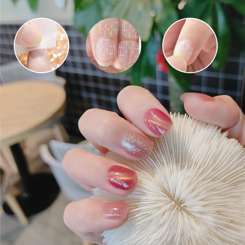 Mysterious Cat Eye Nail Patch with Jelly Gum (24PCS)