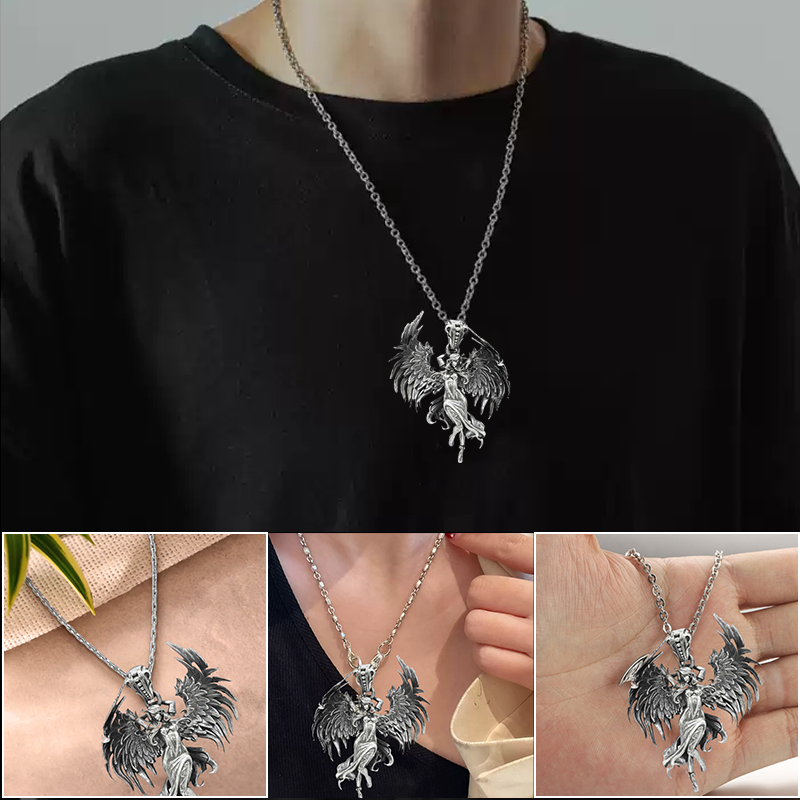 Evil Angel Pendant Necklace