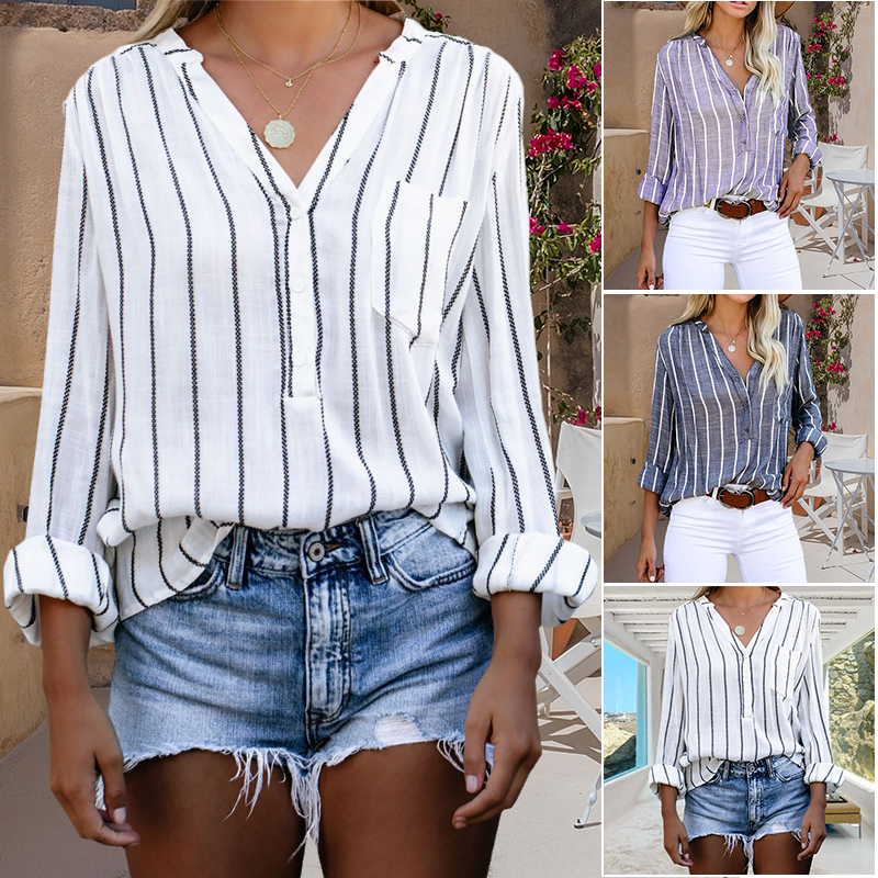 Single Breasted Striped Shirt