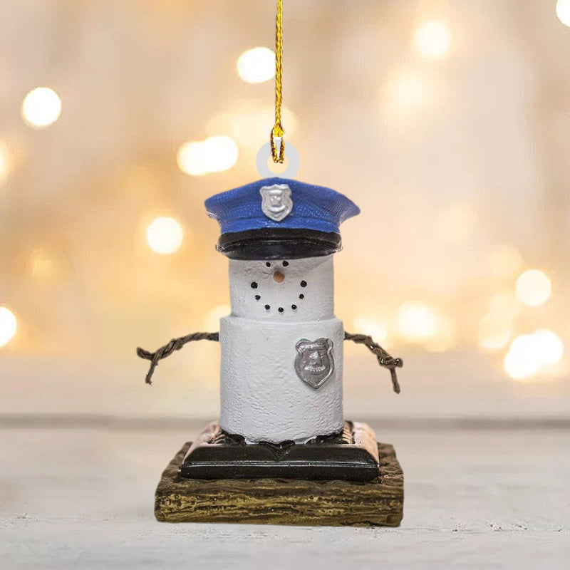 Funny Snowman Christmas Tree Pendant