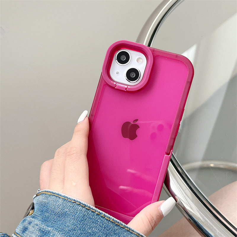 Double Stand Transparent TPU Iphone Case