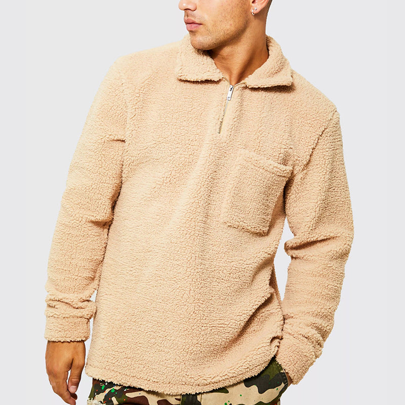 Mens Fuzzy Sherpa Pullover