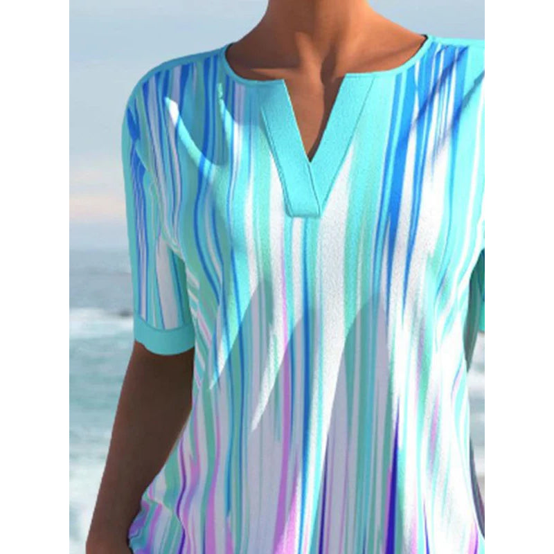 V Neck Gradient T-Shirt