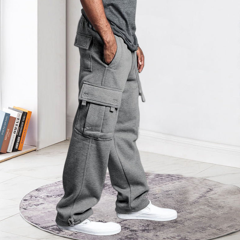 Men's Straight Cargo Pants Trousers