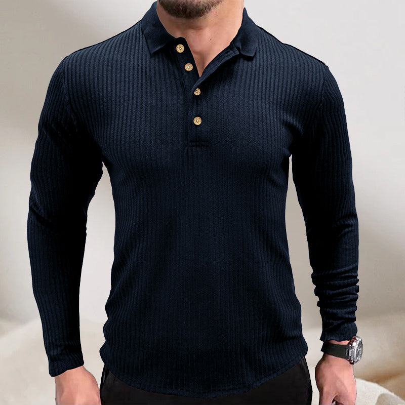 Lapel Striped POLO Shirt