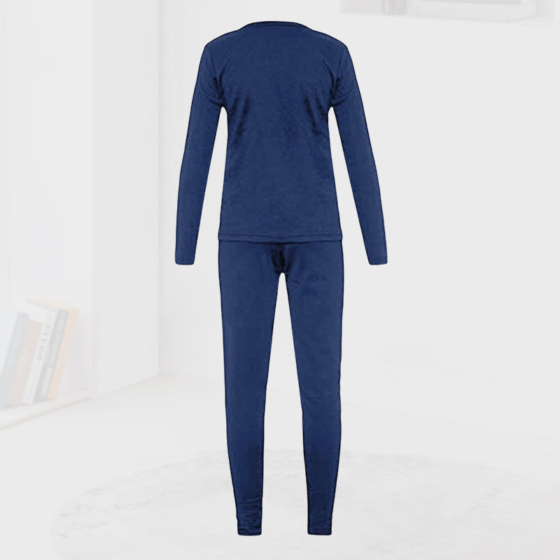 Comfortable Warm Solid Color Long Sleeve Pajamas