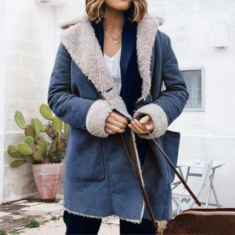 Lapel Thick Plush Jacket