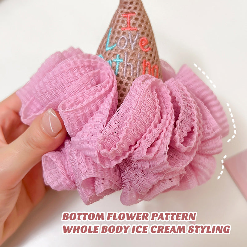 Bath Ball Cute Ice Cream Scrub Towel