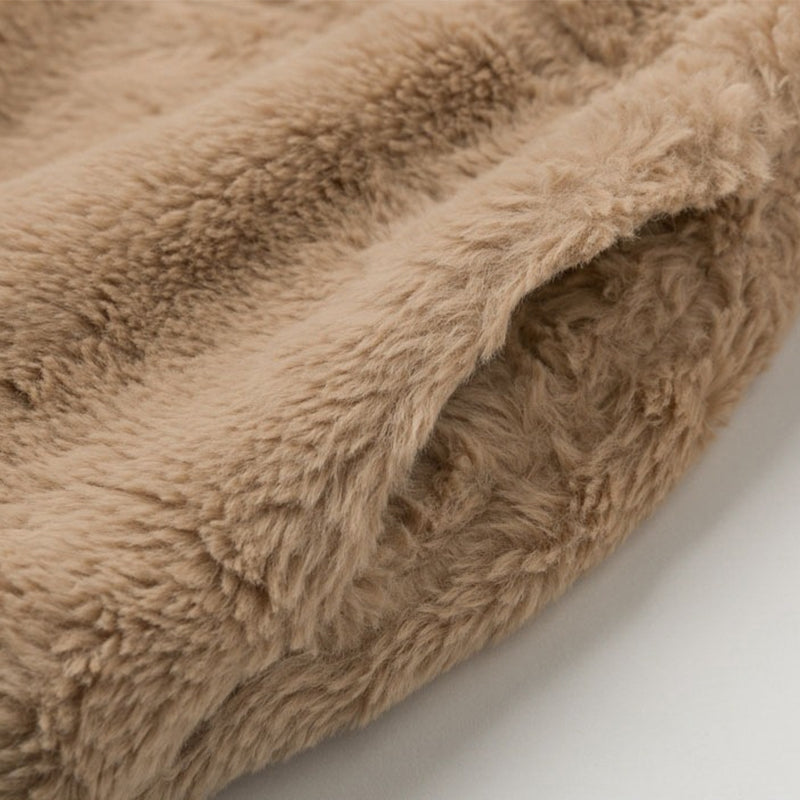 Rabbit Fur Faux Fur Plush Jacket