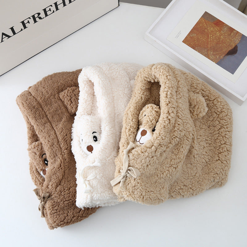 Warm Plush Bear Hat