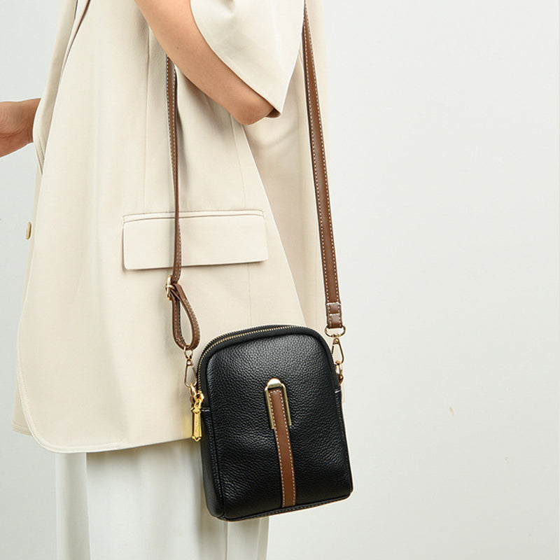 New Lychee Pattern Leather Mobile Phone Bag