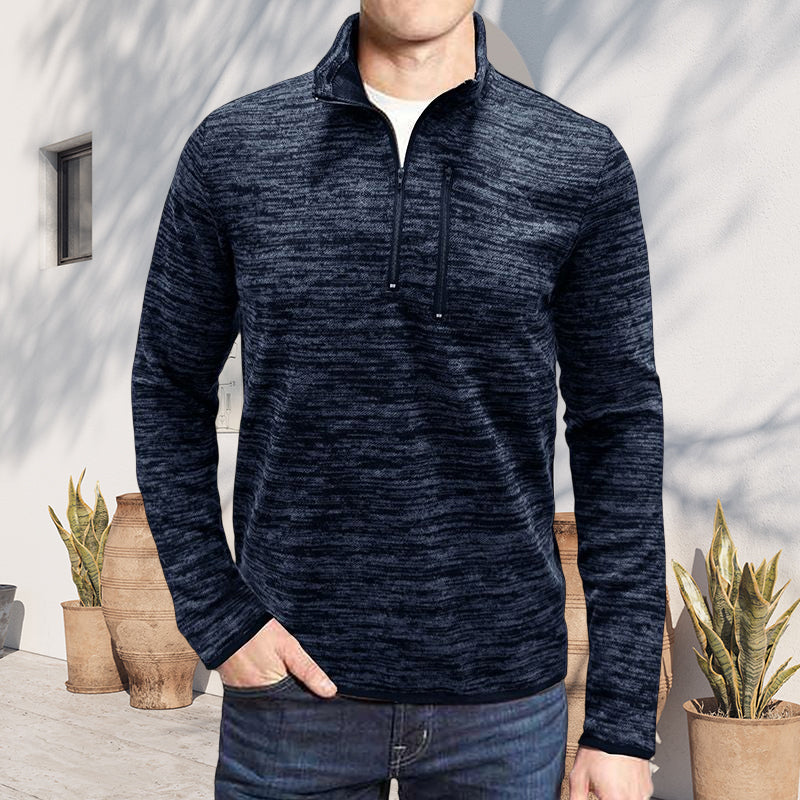 Men's autumn and winter zipper turtleneck t-shirt