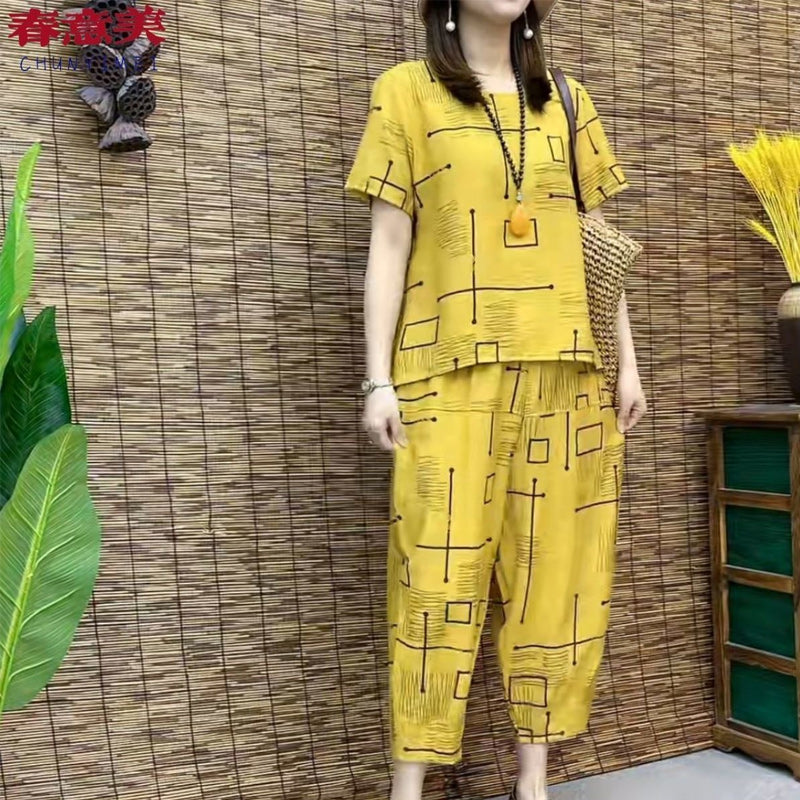 Printed Fashion Two Piece Set