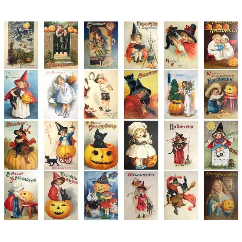 Vintage Halloween Postcard (24 pcs)