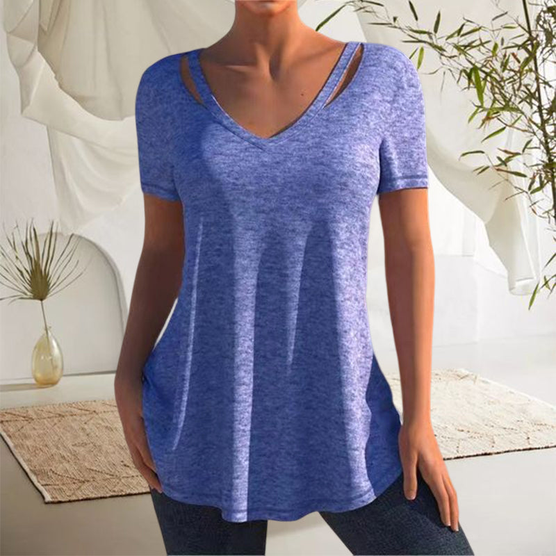 Casual Solid Color Short Sleeve T-Shirt