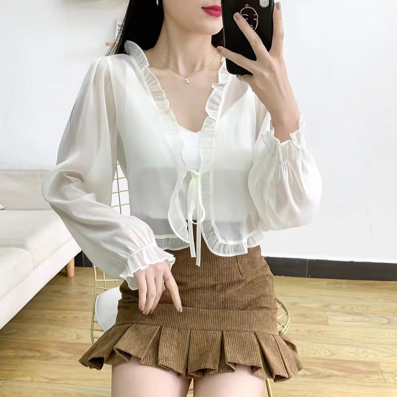 Oversized Clear Bow Tie Shawl