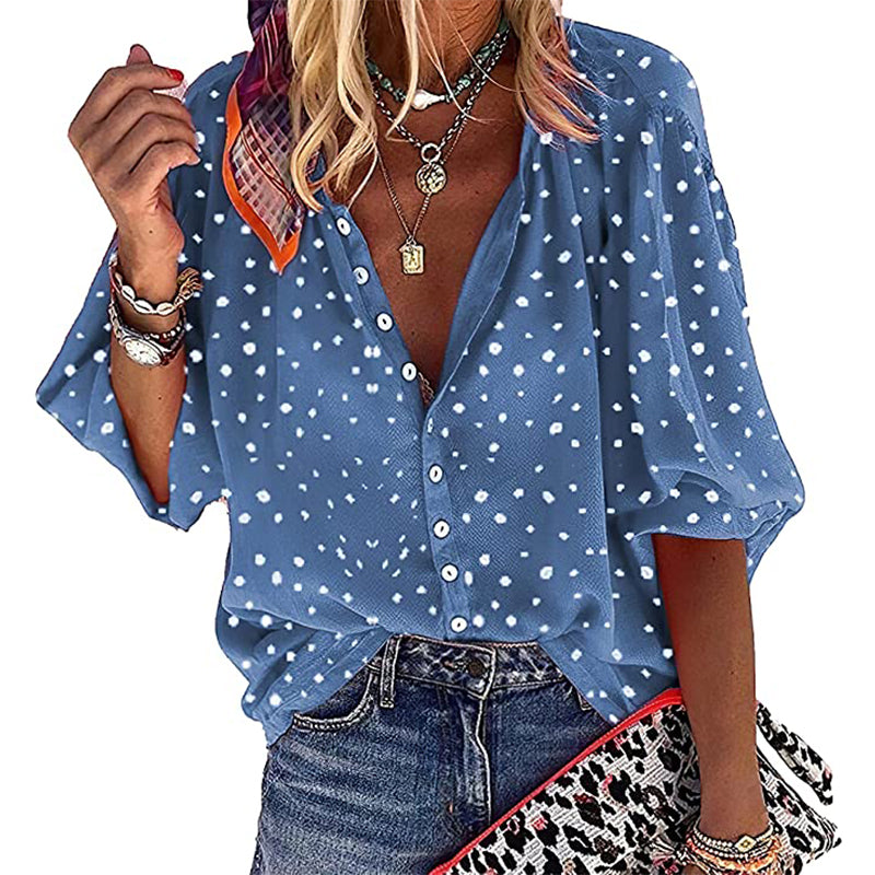 Polka Dot Chiffon Shirt