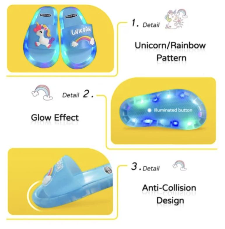 LED Happy Slippers For Children