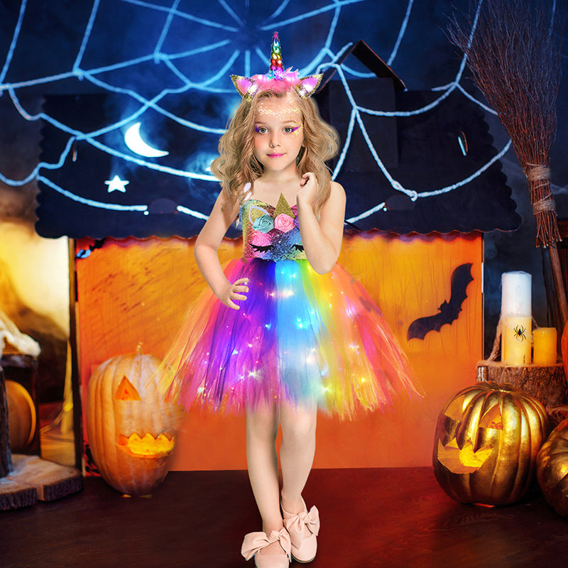 Unicorn Glow Princess Dress
