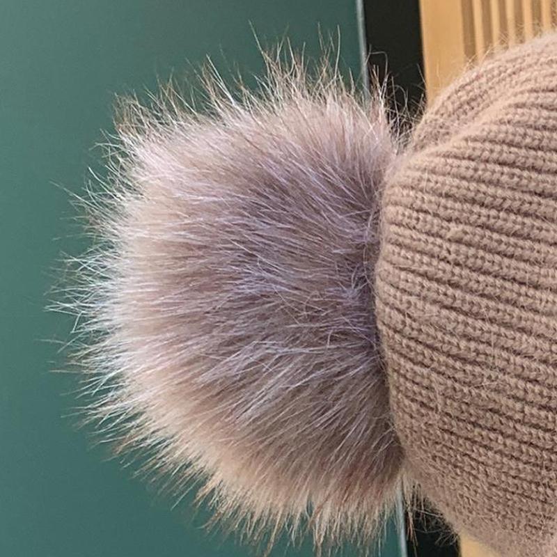 All-match cute knitted chunky hat scarf