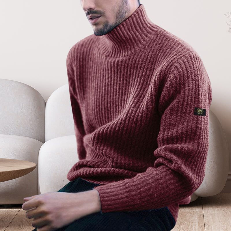 Men's Turtleneck Knit Sweater