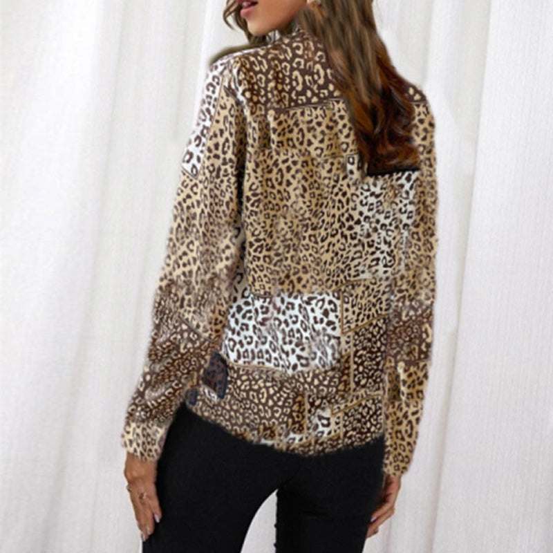 Long Sleeve Leopard Print Shirt