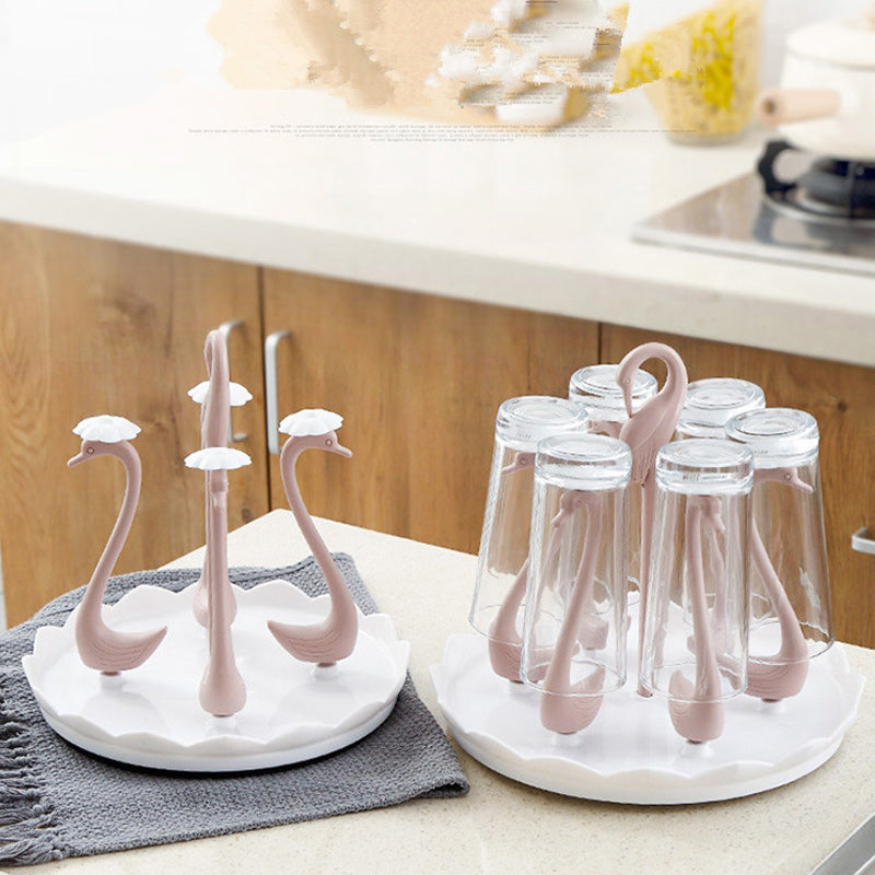 Creative Multifunctional Rotatable Swan Drain Cup Holder
