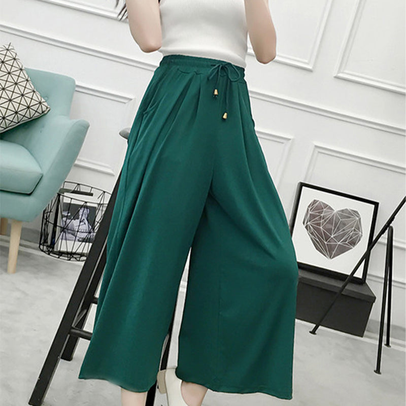 Women's Cropped Wide Leg Pants