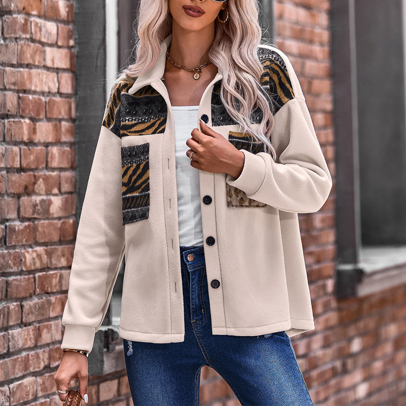 Paneled Contrast Loose Jacket