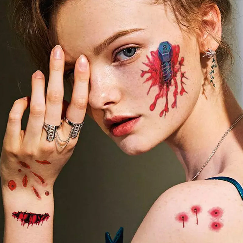 Halloween Scar Tattoo Sticker