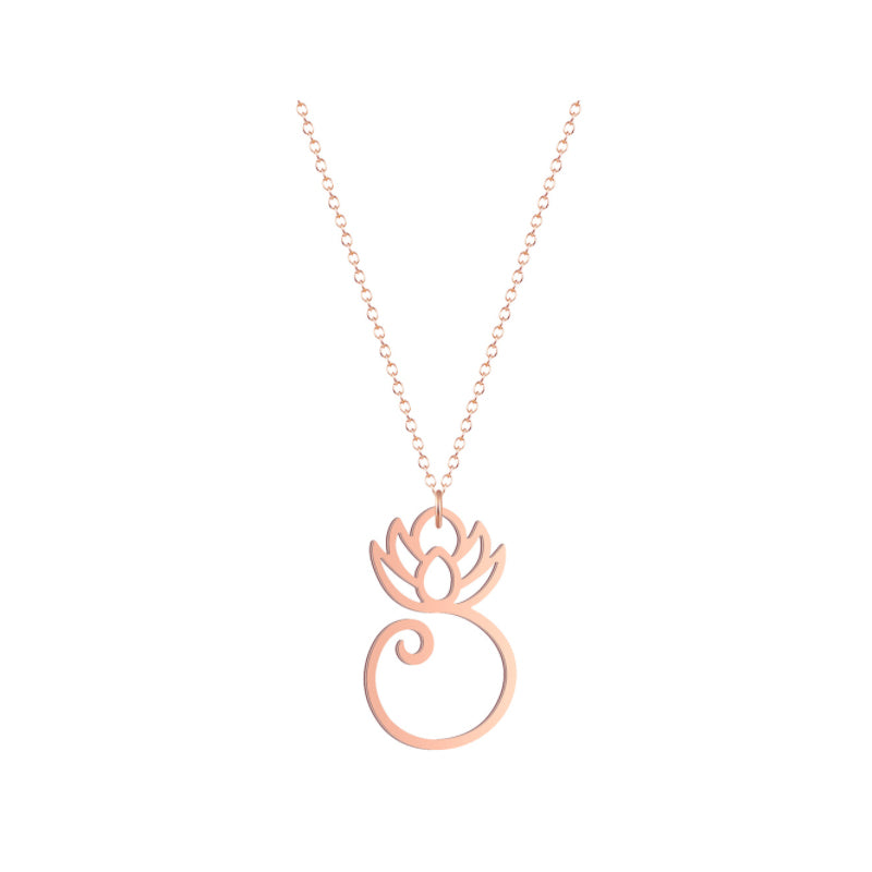 Women Lotus shiny Necklace