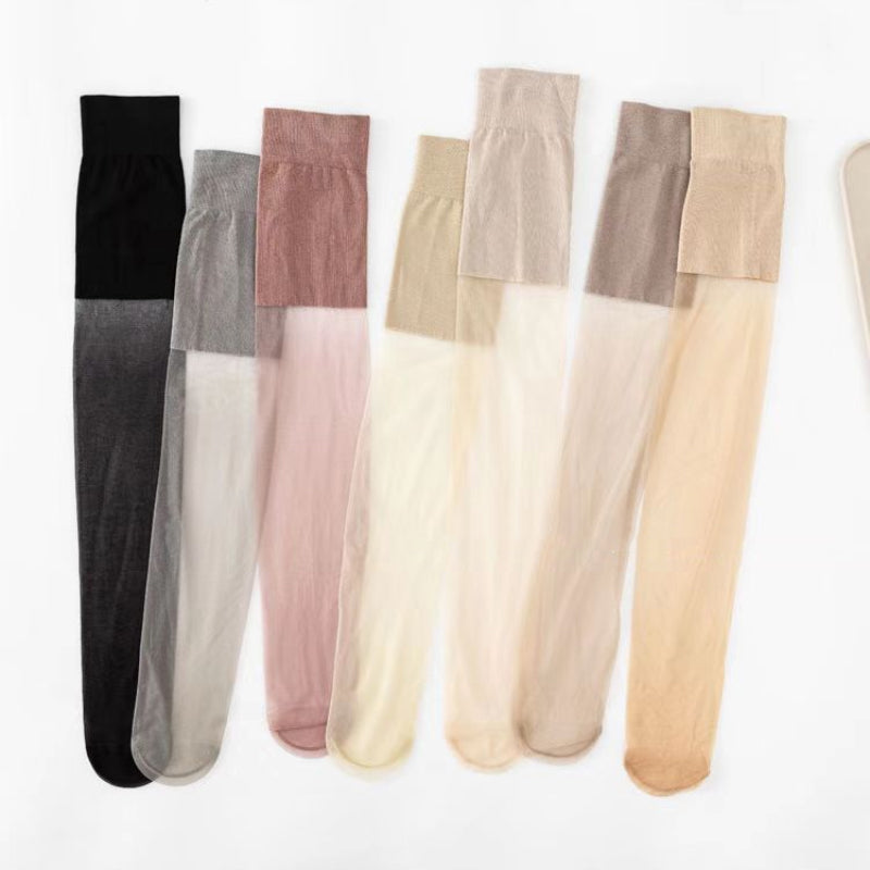Anti-hook Silk Ultra-thin Stockings With Knee Pads