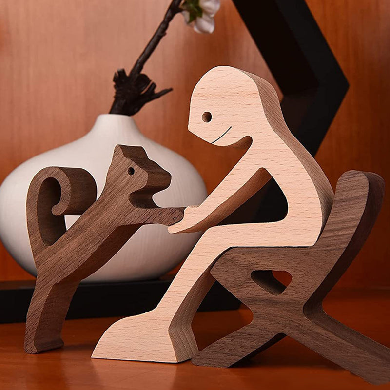 Pet Lover - Wood Sculpture Table Ornaments