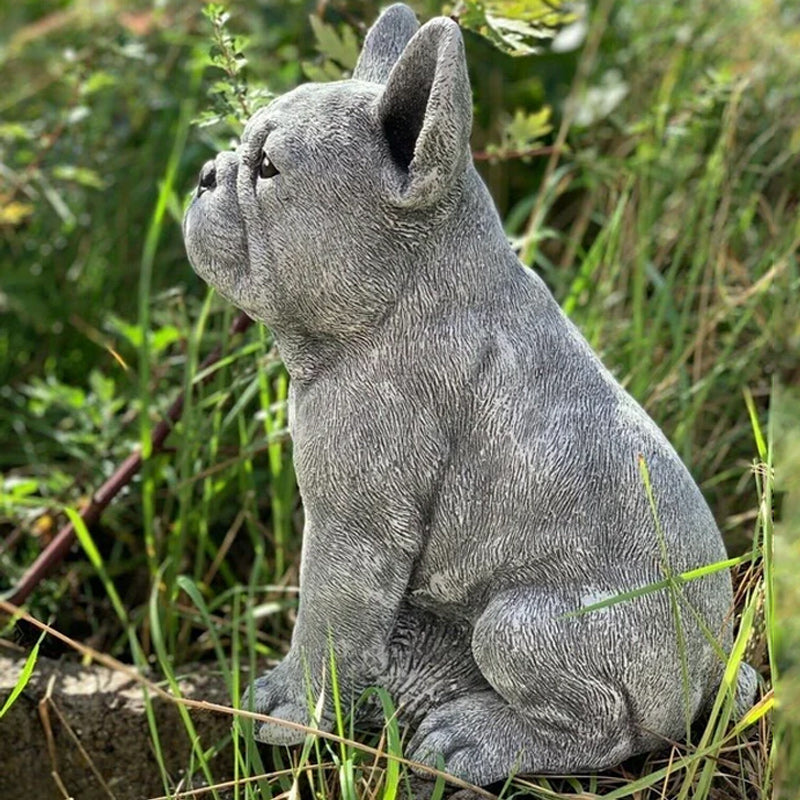 French Bulldog Statue Garden Decoration